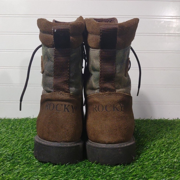 VINTAGE ROCKY CAMO GORE-TEX BOOTS MENS SIZE 10.5 HUNTING OUTDOORS INSULATED - Picture 7 of 9